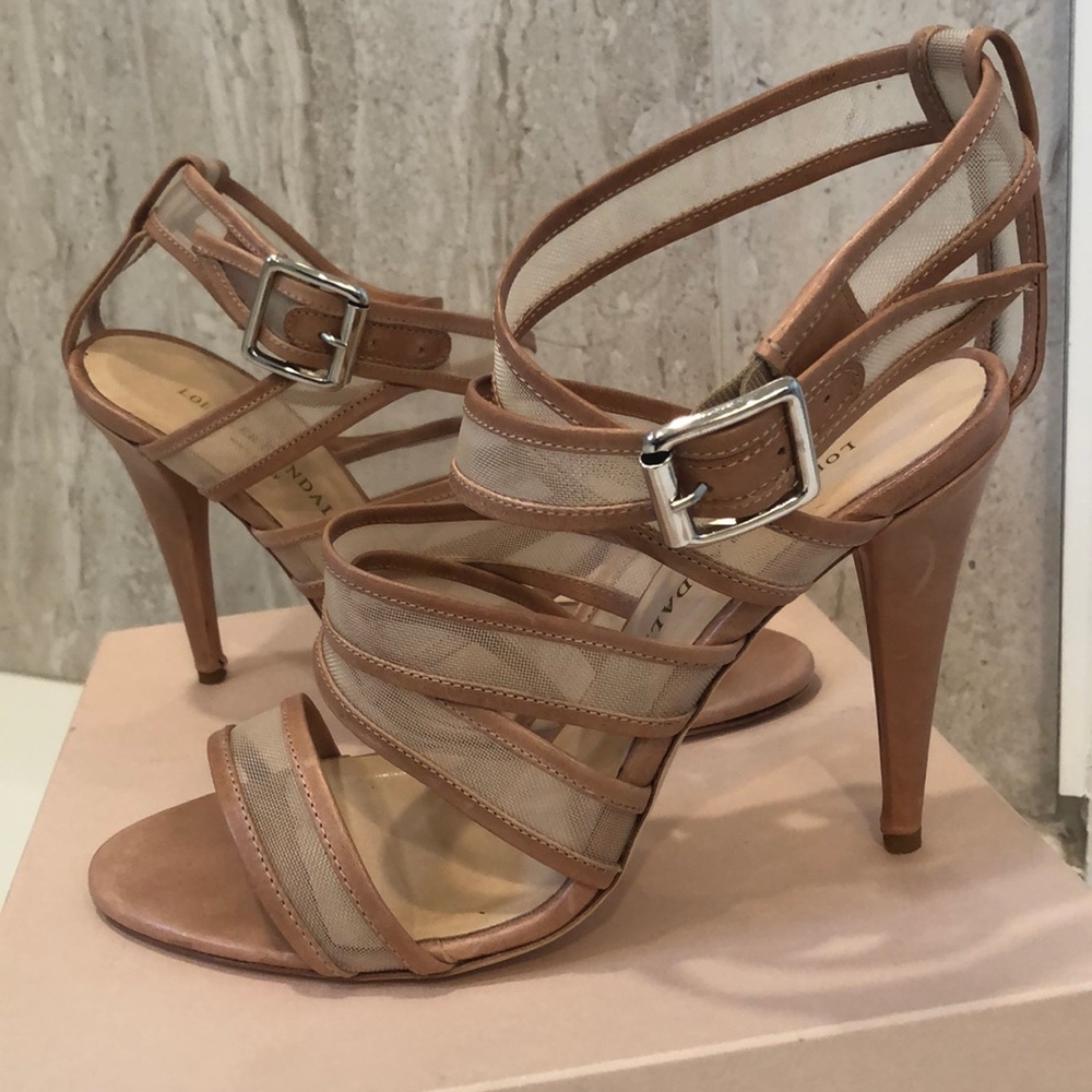 Loeffler Randall Nude Mesh Wrap Sandal